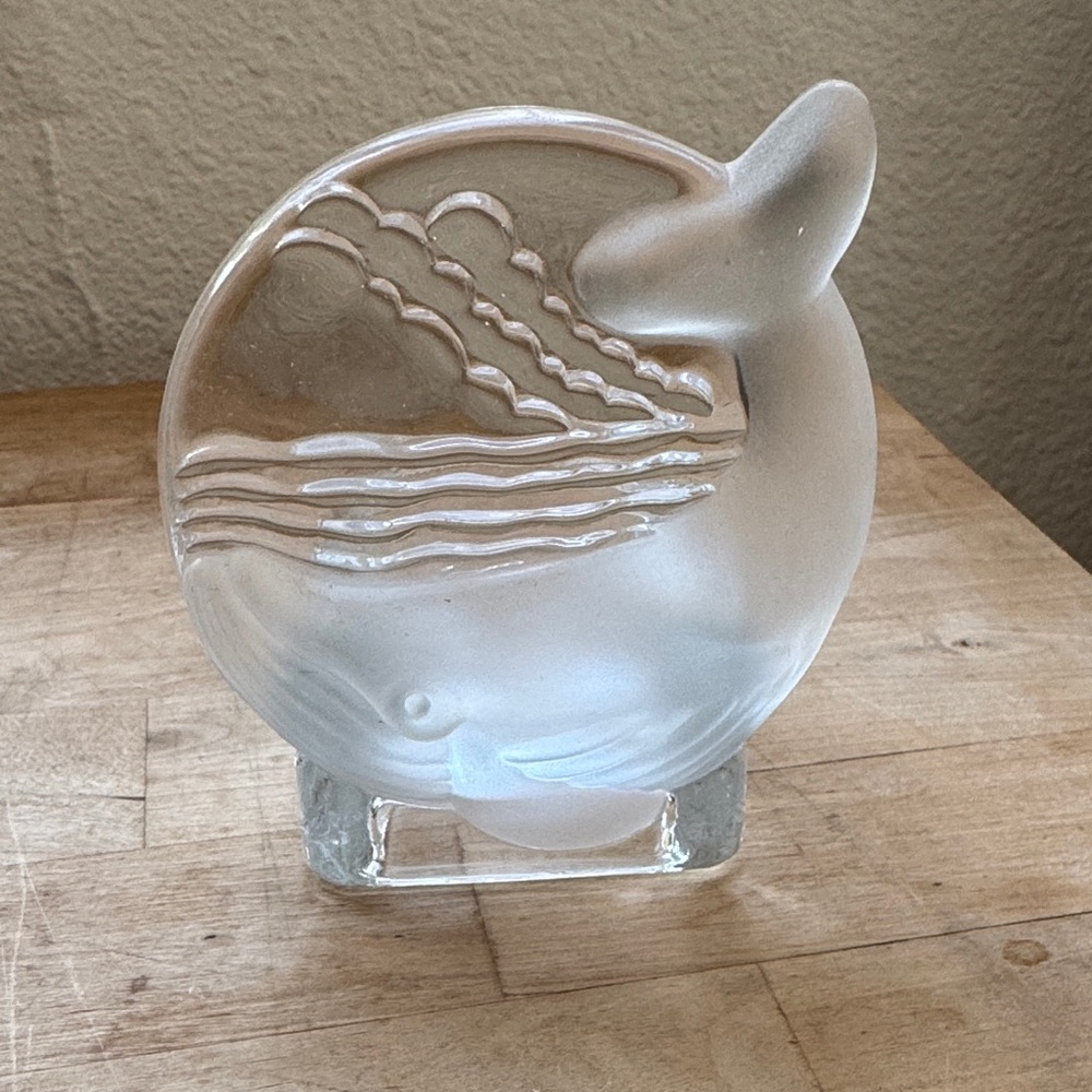 Partylite Whale Glass Tealight Candle Holder